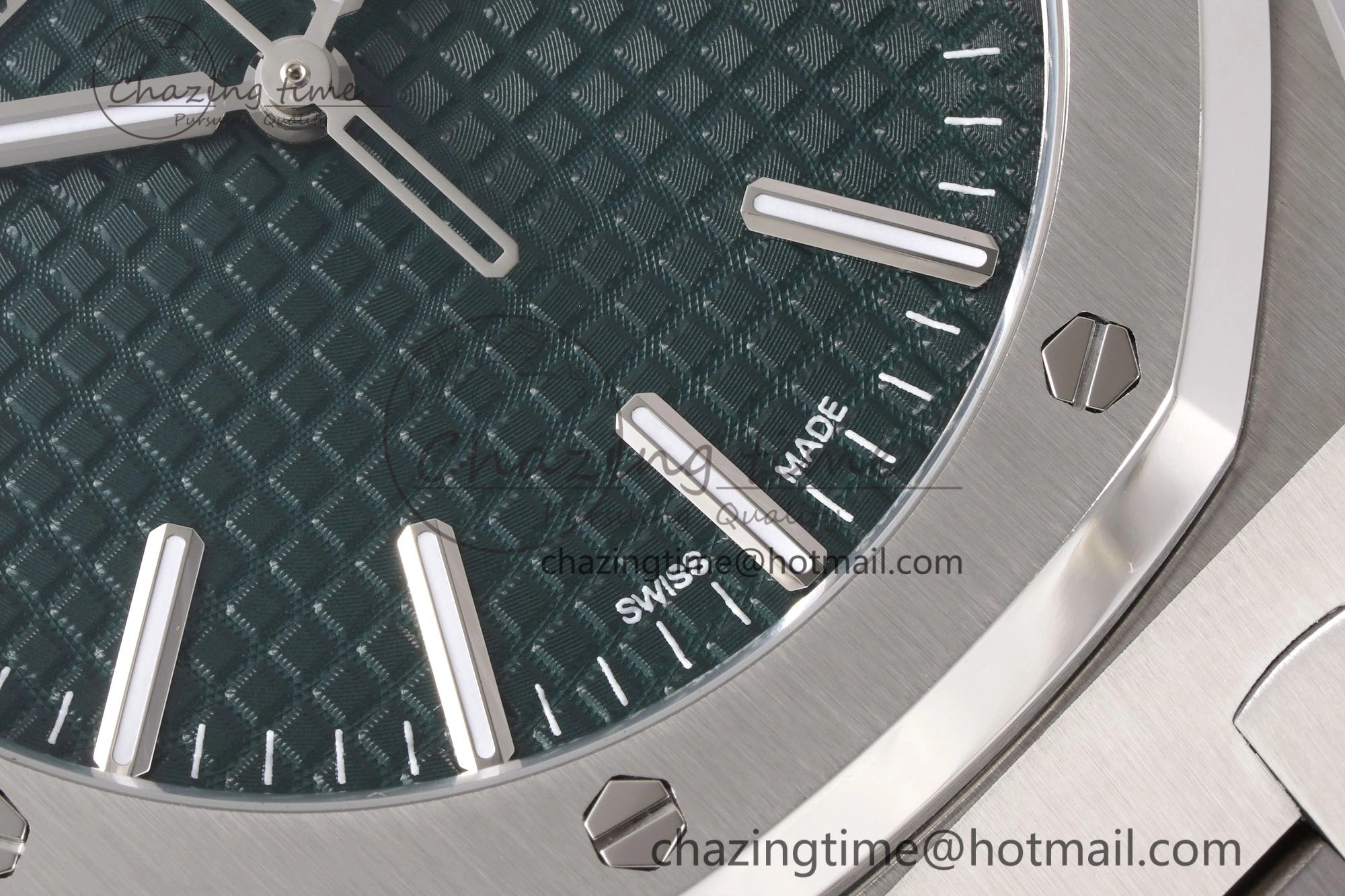 Breathable Royal Oak 41mm 15510 “50th Anniversary” SS APSF 1:1 Best Edition Green Dial on SS Bracelet SA4302 Super Clone 4587