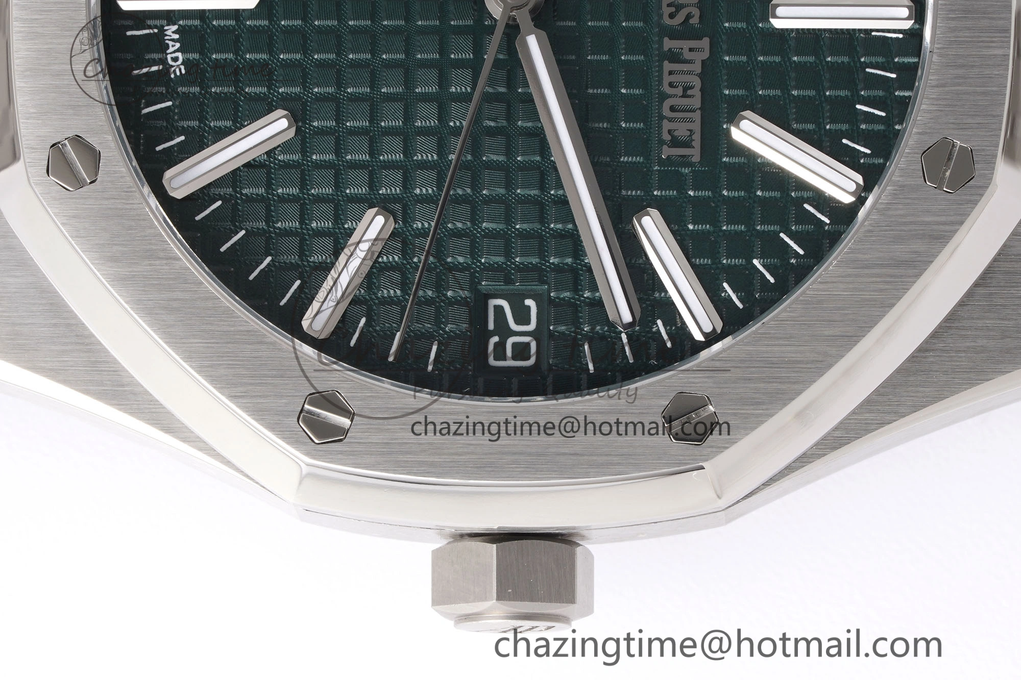 Breathable Royal Oak 41mm 15510 “50th Anniversary” SS APSF 1:1 Best Edition Green Dial on SS Bracelet SA4302 Super Clone 4587