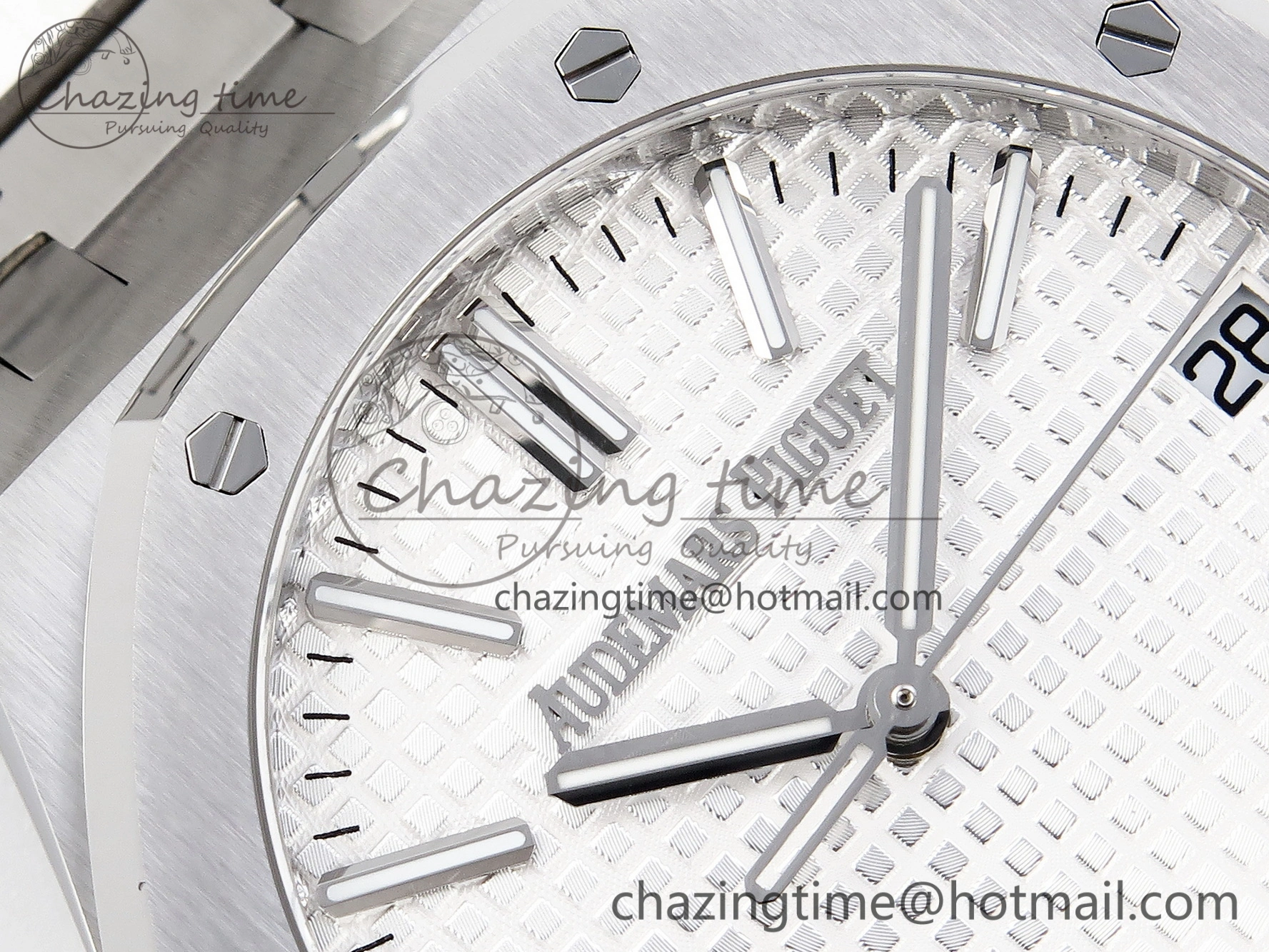 FastDry Royal Oak 41mm 15510 “50th Anniversary” SS APSF 1:1 Best Edition White Dial on SS Bracelet SA4302 Super Clone 4570