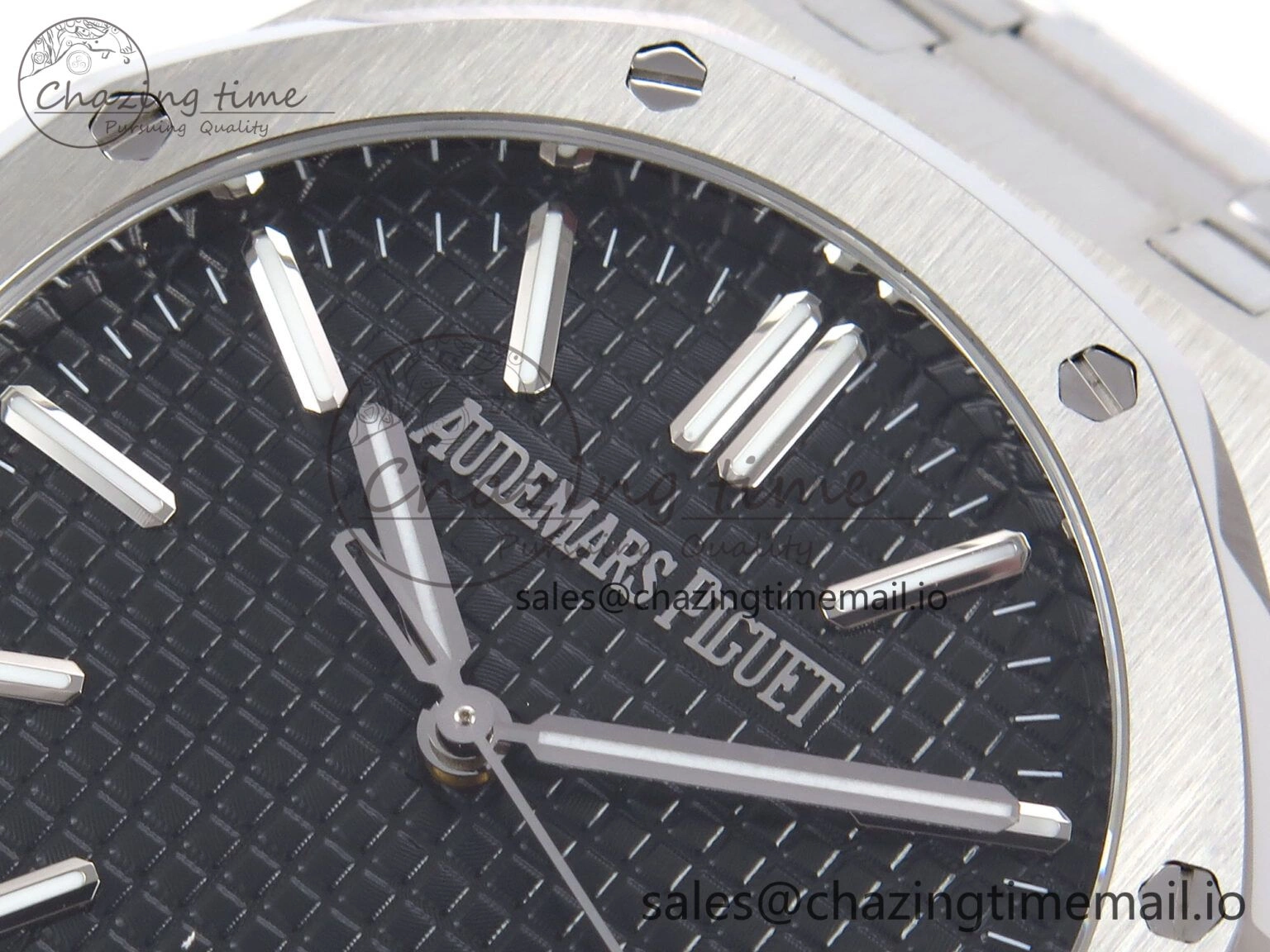 Royal Oak 41mm 15510 “50th Anniversary” SS IPF 1:1 Best Edition Black Textured Dial on SS Bracelet SA4302 Super Clone Trendy 4385