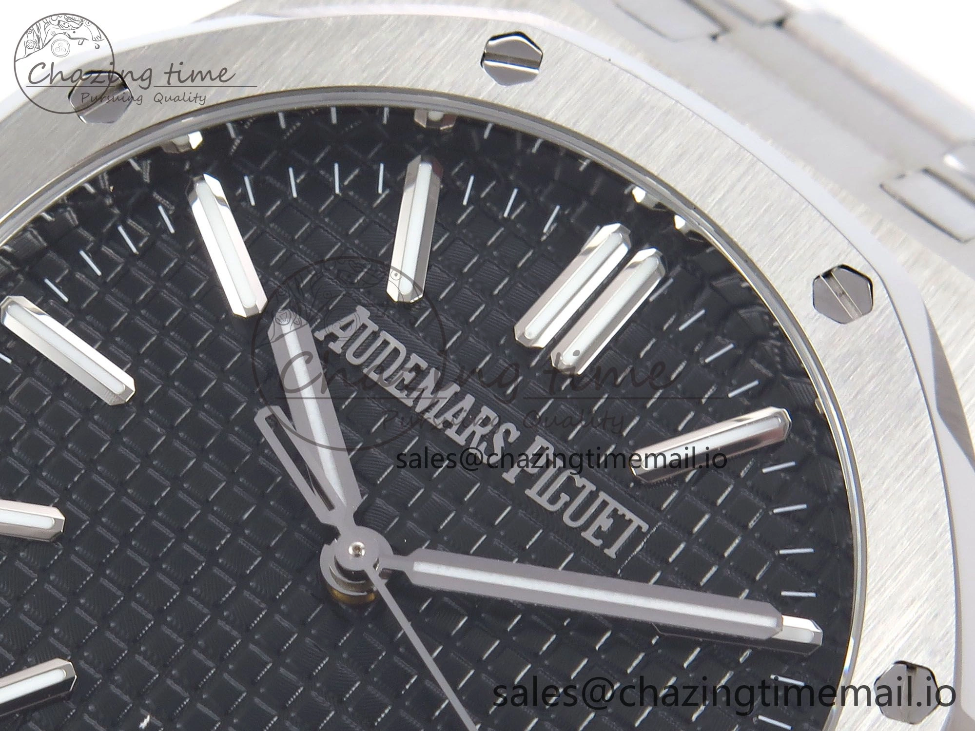 Royal Oak 41mm 15510 “50th Anniversary” SS IPF 1:1 Best Edition Black Textured Dial on SS Bracelet SA4302 Super Clone Trendy 4385