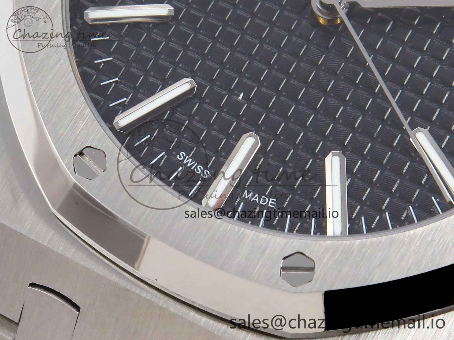 Royal Oak 41mm 15510 “50th Anniversary” SS IPF 1:1 Best Edition Black Textured Dial on SS Bracelet SA4302 Super Clone Trendy 4385