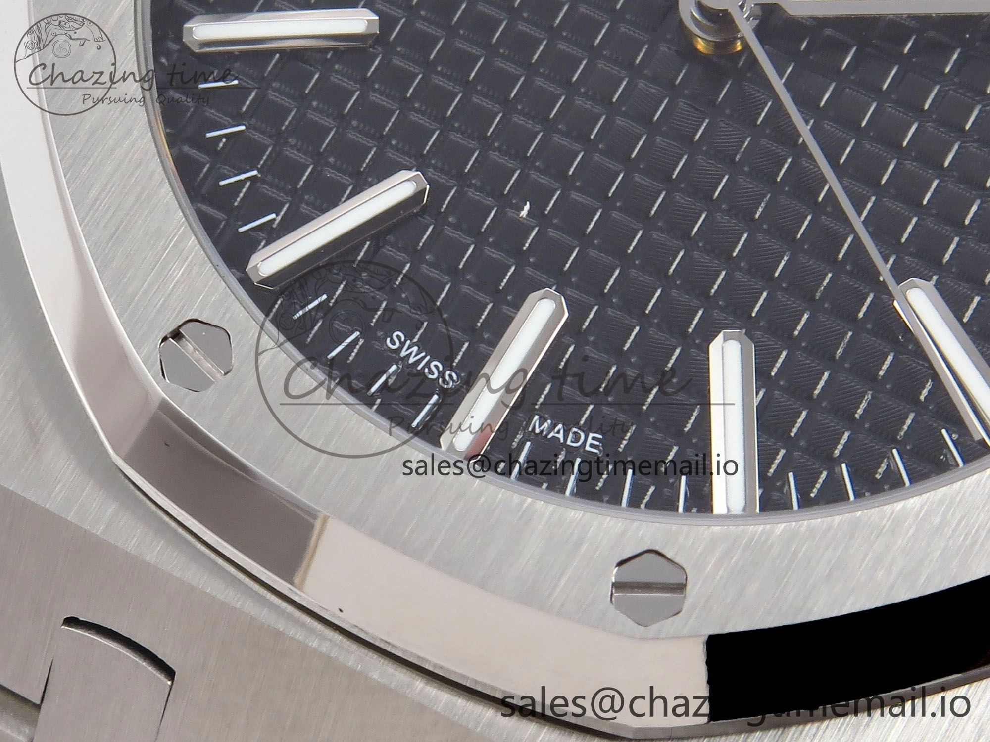 Royal Oak 41mm 15510 “50th Anniversary” SS IPF 1:1 Best Edition Black Textured Dial on SS Bracelet SA4302 Super Clone Trendy 4385