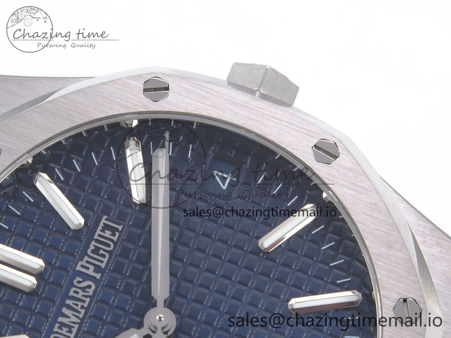 Effortless Royal Oak 41mm 15510 “50th Anniversary” SS IPF 1:1 Best Edition Blue Textured Dial on SS Bracelet SA4302 Super Clone 4390