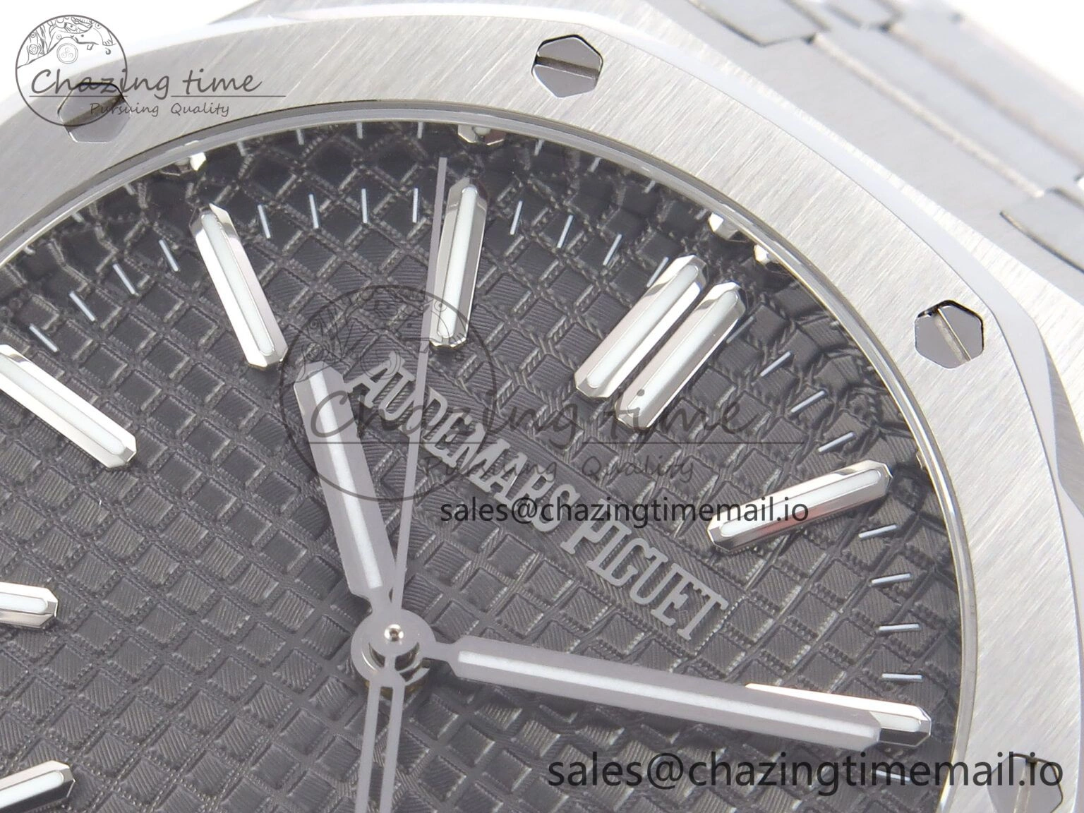 Royal Oak 41mm 15510 “50th Anniversary” SS IPF 1:1 Best Edition Gray Textured Dial on SS Bracelet SA4302 Super Clone Contemporary 4386