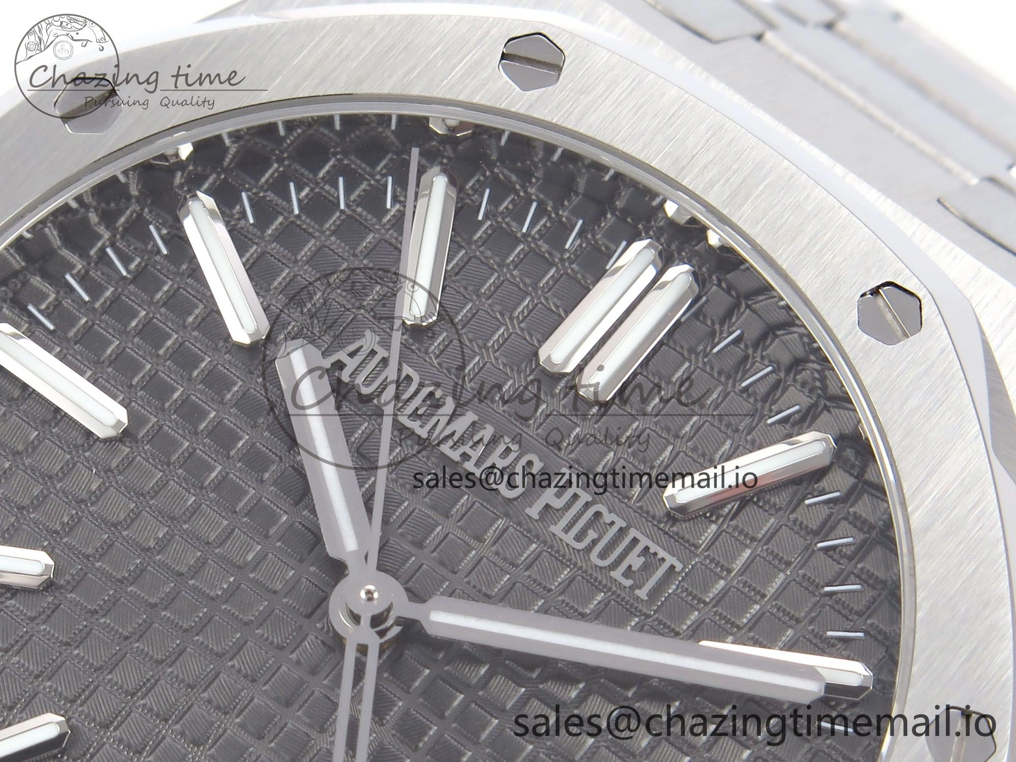 Royal Oak 41mm 15510 “50th Anniversary” SS IPF 1:1 Best Edition Gray Textured Dial on SS Bracelet SA4302 Super Clone Contemporary 4386