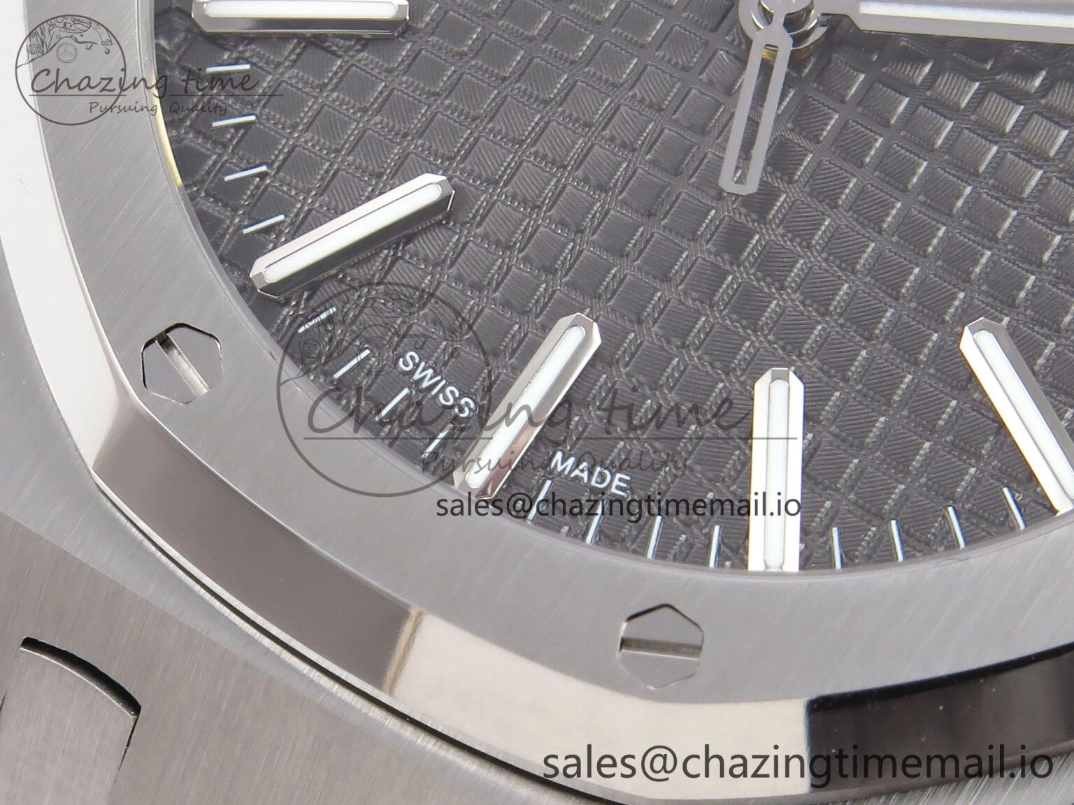 Royal Oak 41mm 15510 “50th Anniversary” SS IPF 1:1 Best Edition Gray Textured Dial on SS Bracelet SA4302 Super Clone Contemporary 4386