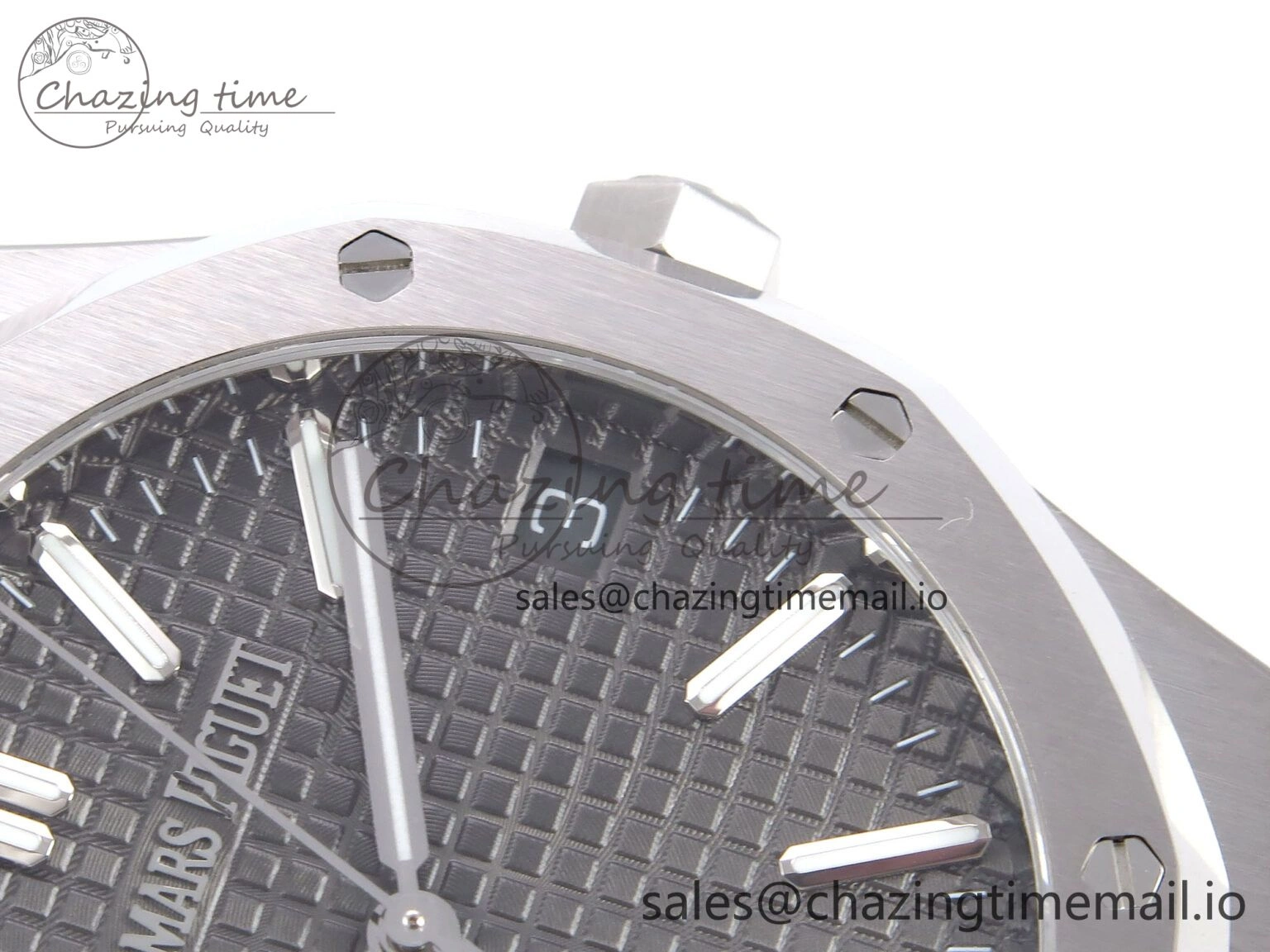 Royal Oak 41mm 15510 “50th Anniversary” SS IPF 1:1 Best Edition Gray Textured Dial on SS Bracelet SA4302 Super Clone Contemporary 4386