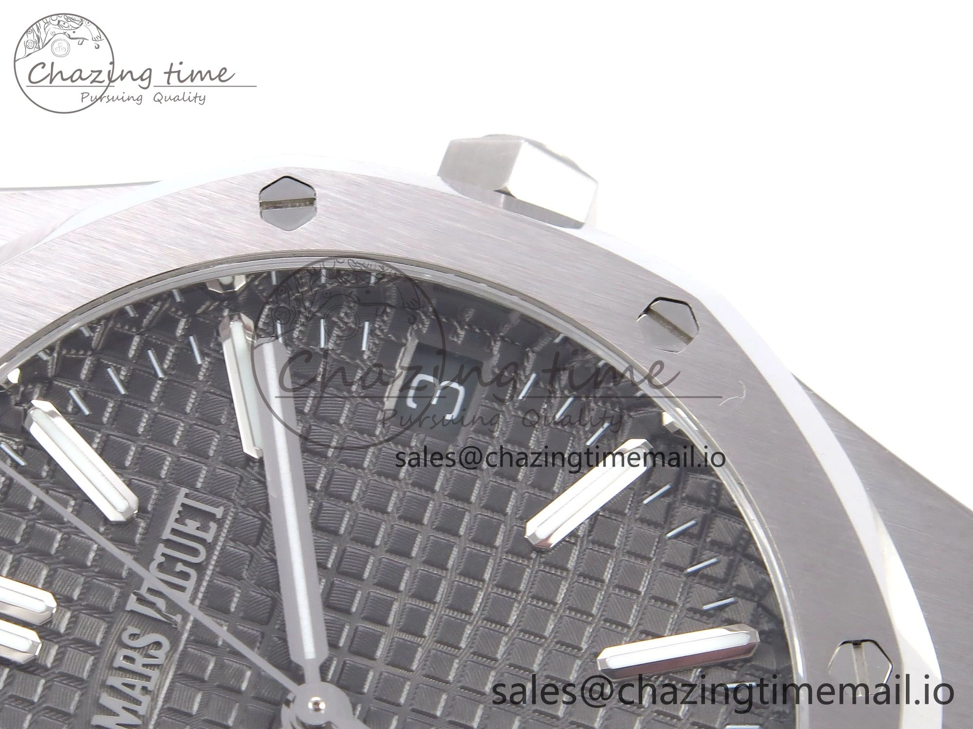 Royal Oak 41mm 15510 “50th Anniversary” SS IPF 1:1 Best Edition Gray Textured Dial on SS Bracelet SA4302 Super Clone Contemporary 4386
