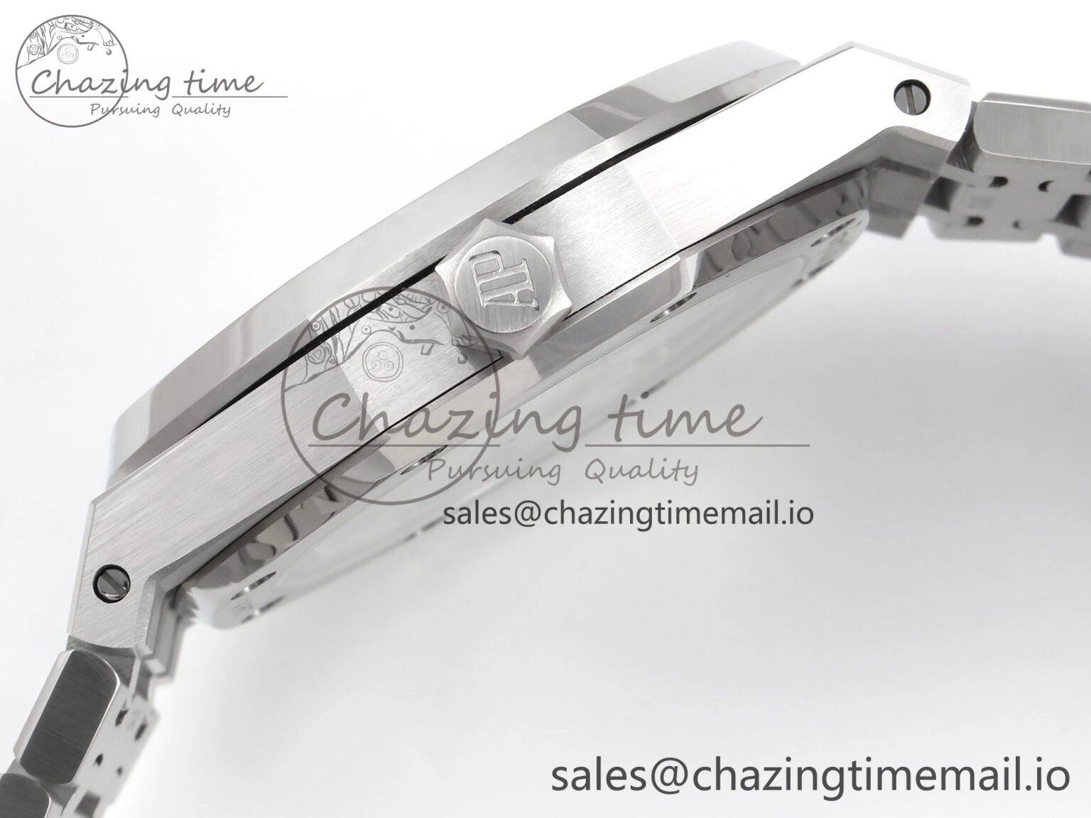 Royal Oak 41mm 15510 “50th Anniversary” SS IPF 1:1 Best Edition Light Blue Textured Dial on SS Bracelet SA4302 Super Clone Fashionable 4384