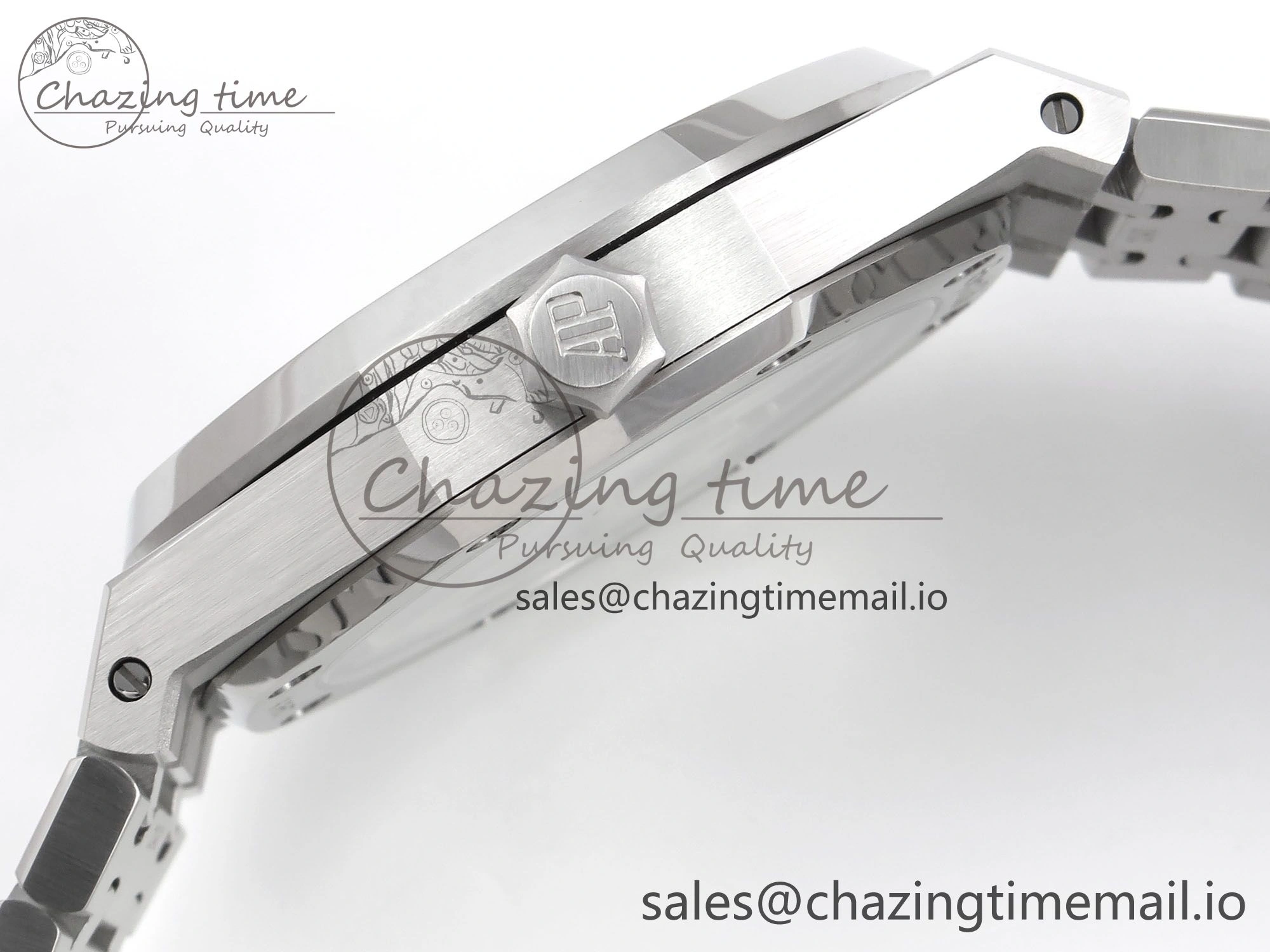 Royal Oak 41mm 15510 “50th Anniversary” SS IPF 1:1 Best Edition Light Blue Textured Dial on SS Bracelet SA4302 Super Clone Fashionable 4384