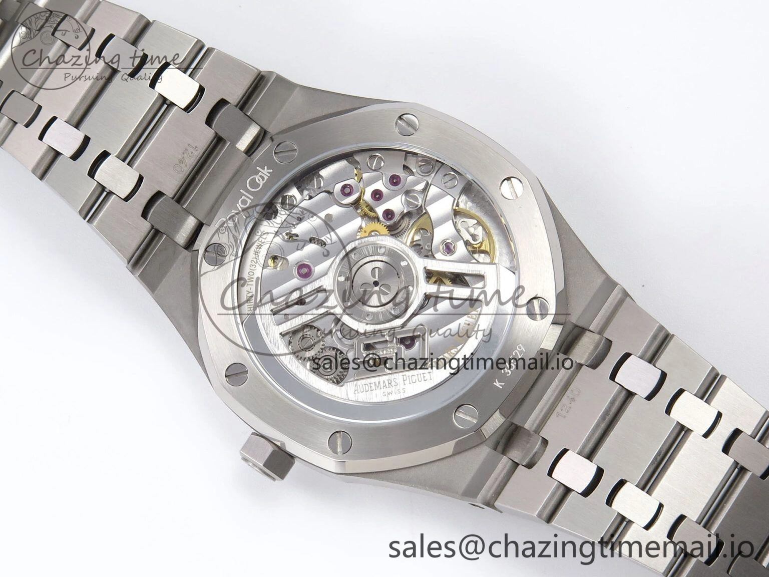 Royal Oak 41mm 15510 “50th Anniversary” SS IPF 1:1 Best Edition Light Blue Textured Dial on SS Bracelet SA4302 Super Clone Fashionable 4384