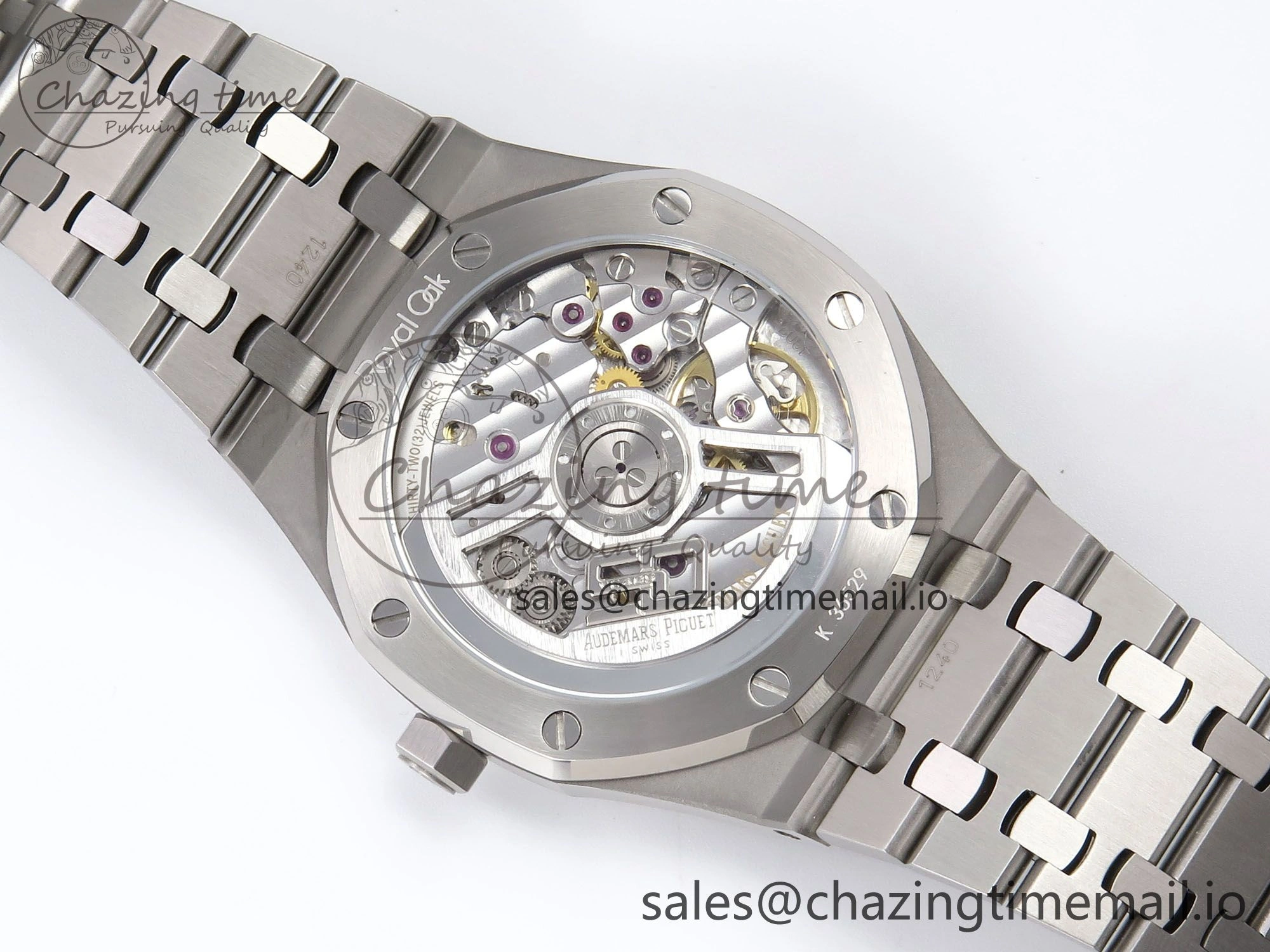 Royal Oak 41mm 15510 “50th Anniversary” SS IPF 1:1 Best Edition Light Blue Textured Dial on SS Bracelet SA4302 Super Clone Fashionable 4384