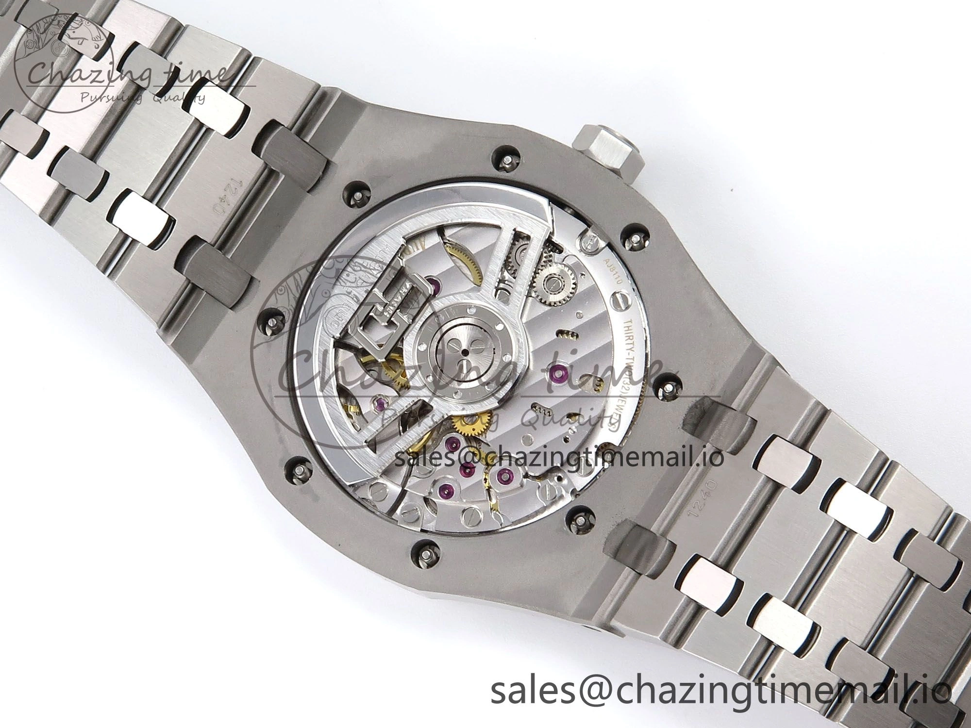 Royal Oak 41mm 15510 “50th Anniversary” SS IPF 1:1 Best Edition Light Blue Textured Dial on SS Bracelet SA4302 Super Clone Fashionable 4384