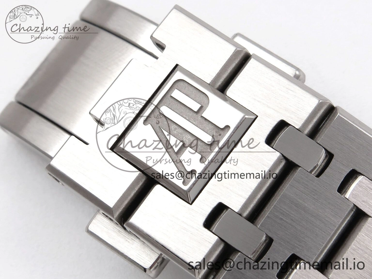 Royal Oak 41mm 15510 “50th Anniversary” SS IPF 1:1 Best Edition Light Blue Textured Dial on SS Bracelet SA4302 Super Clone Fashionable 4384