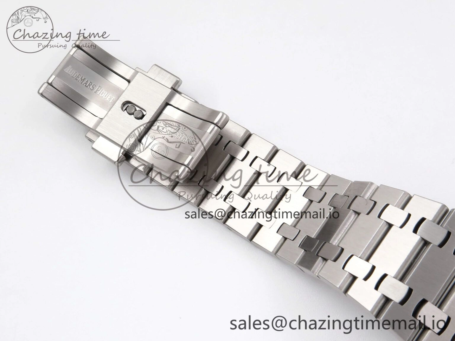 Royal Oak 41mm 15510 “50th Anniversary” SS IPF 1:1 Best Edition Light Blue Textured Dial on SS Bracelet SA4302 Super Clone Fashionable 4384