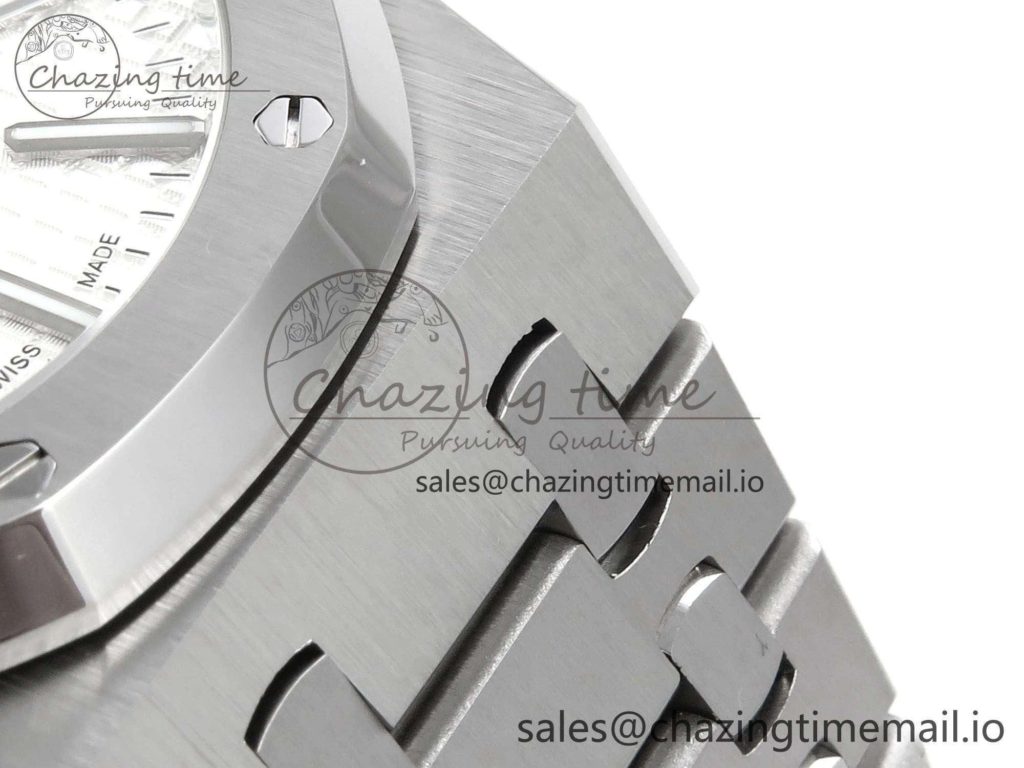 Durable Royal Oak 41mm 15510 “50th Anniversary” SS IPF 1:1 Best Edition White Textured Dial on SS Bracelet SA4302 Super Clone 4389