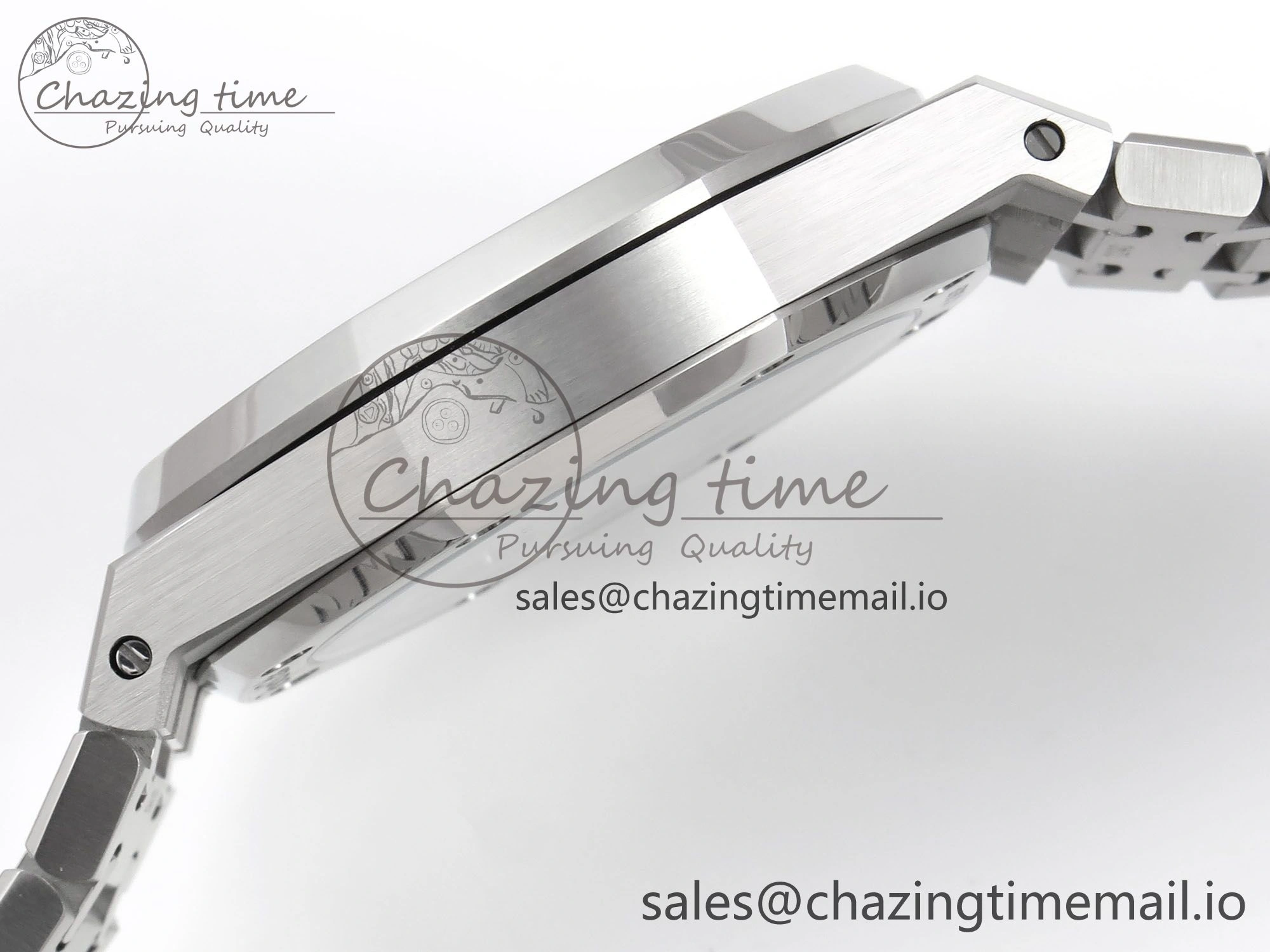 Durable Royal Oak 41mm 15510 “50th Anniversary” SS IPF 1:1 Best Edition White Textured Dial on SS Bracelet SA4302 Super Clone 4389