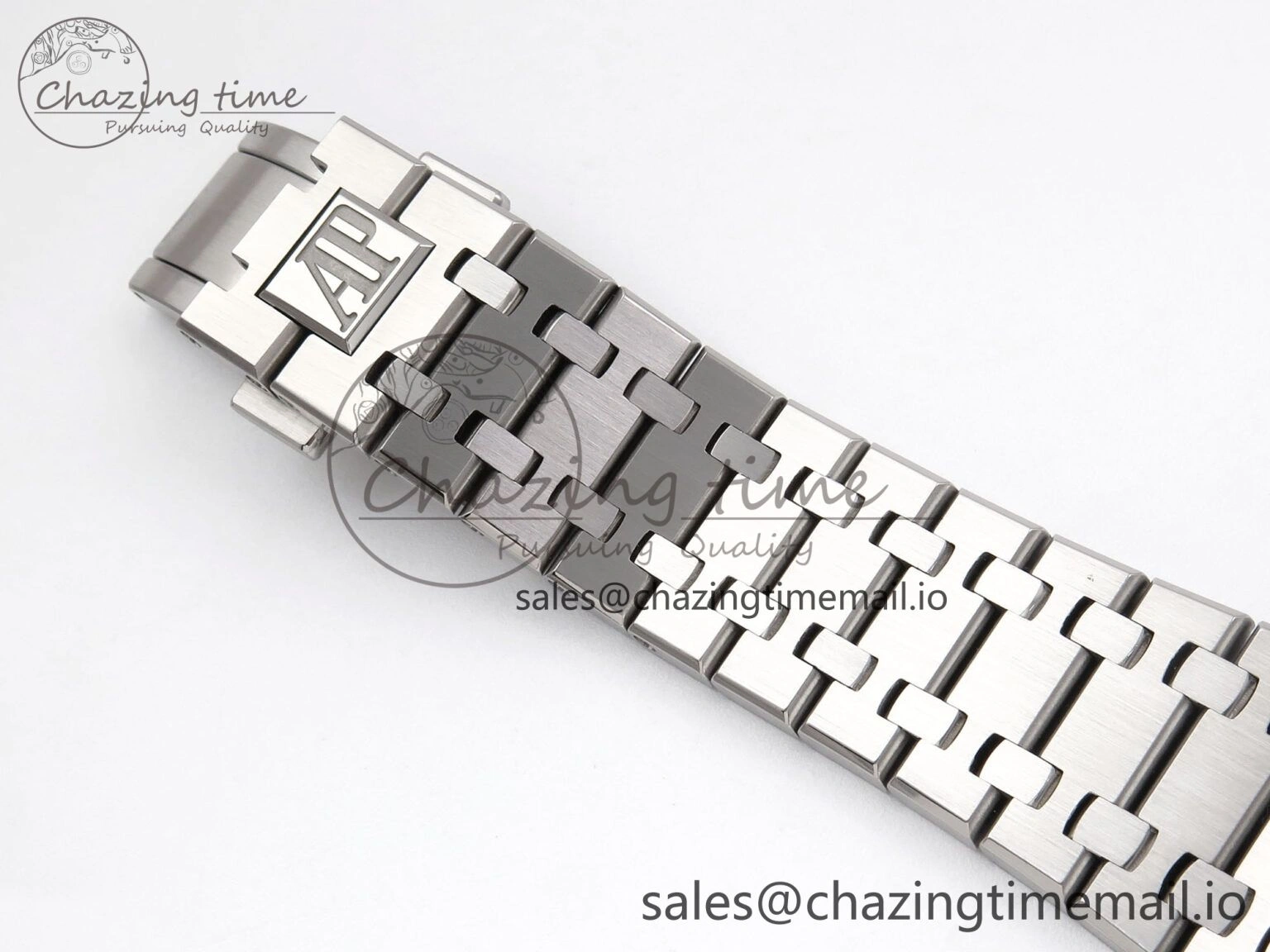Durable Royal Oak 41mm 15510 “50th Anniversary” SS IPF 1:1 Best Edition White Textured Dial on SS Bracelet SA4302 Super Clone 4389