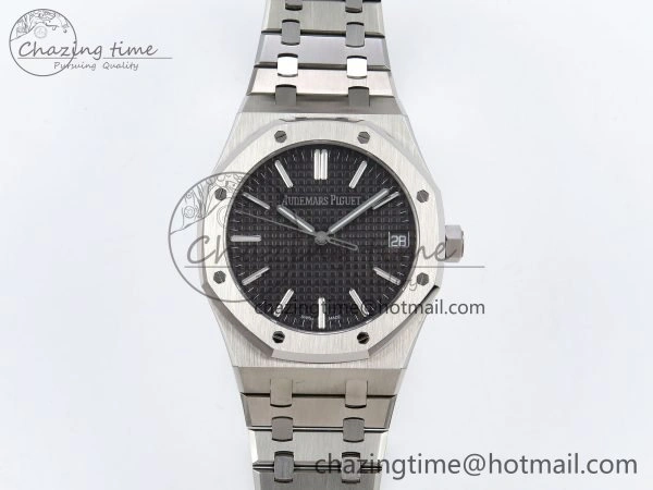 Royal Oak 41mm 15510 “50th Anniversary” SS SF 1:1 Best Edition Black Dial on SS Bracelet SA4302 Super Clone Unisex 4450