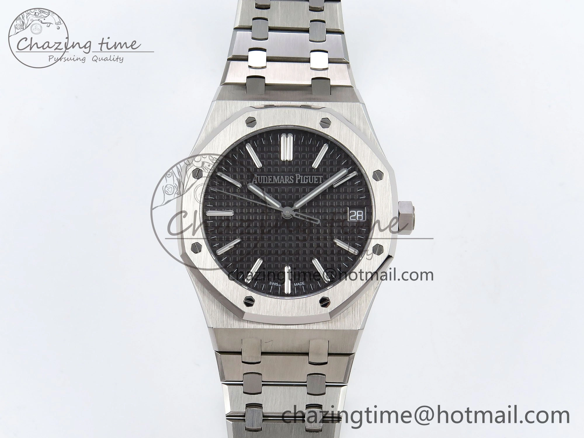 Royal Oak 41mm 15510 “50th Anniversary” SS SF 1:1 Best Edition Black Dial on SS Bracelet SA4302 Super Clone Unisex 4450