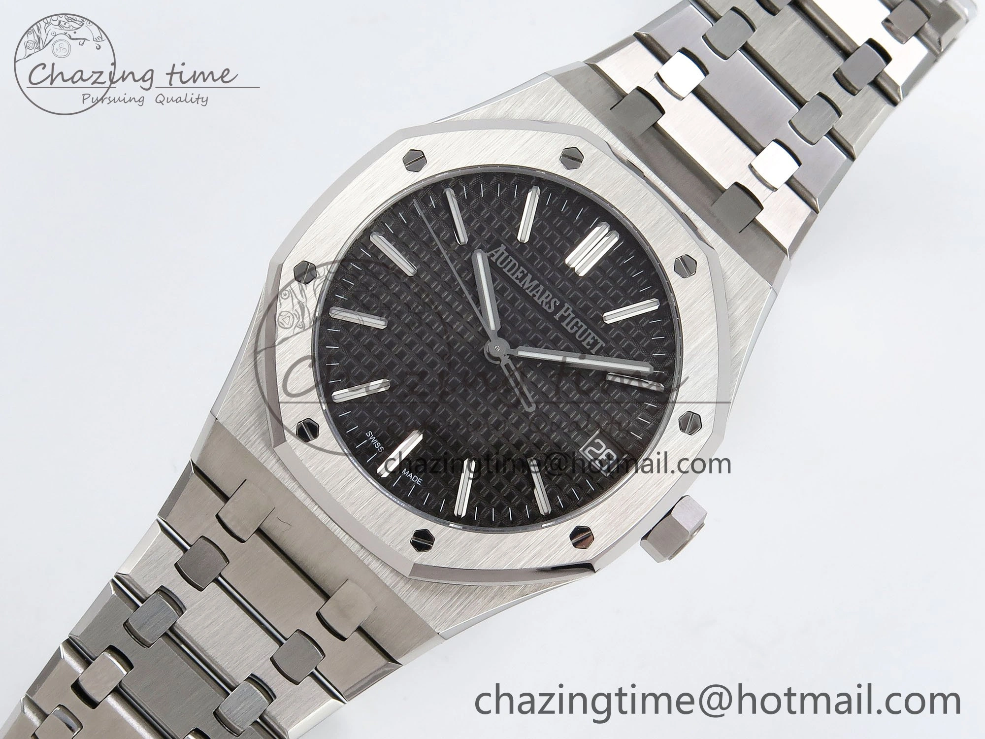 Royal Oak 41mm 15510 “50th Anniversary” SS SF 1:1 Best Edition Black Dial on SS Bracelet SA4302 Super Clone Unisex 4450