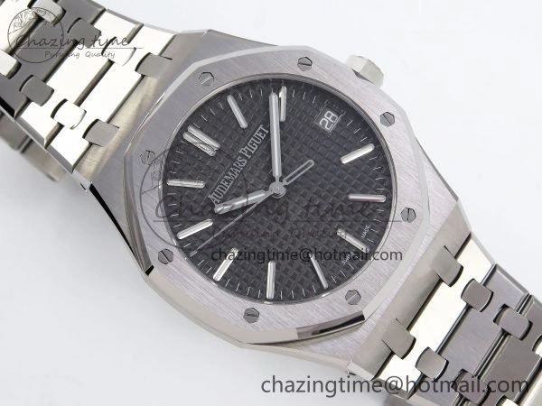 Royal Oak 41mm 15510 “50th Anniversary” SS SF 1:1 Best Edition Black Dial on SS Bracelet SA4302 Super Clone Unisex 4450