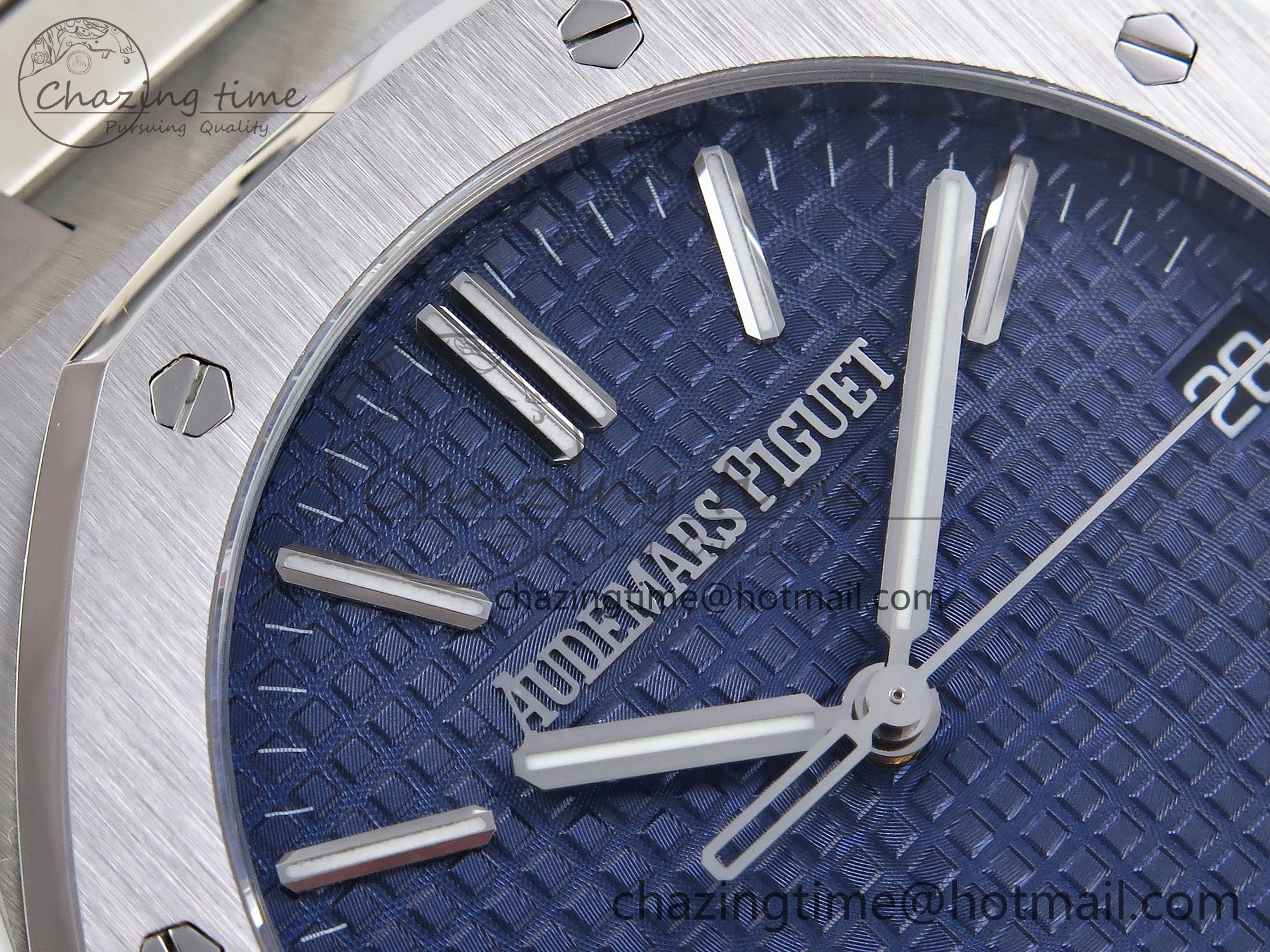 FashionForward Royal Oak 41mm 15510 “50th Anniversary” SS SF 1:1 Best Edition Blue Dial on SS Bracelet SA4302 Super Clone 4451