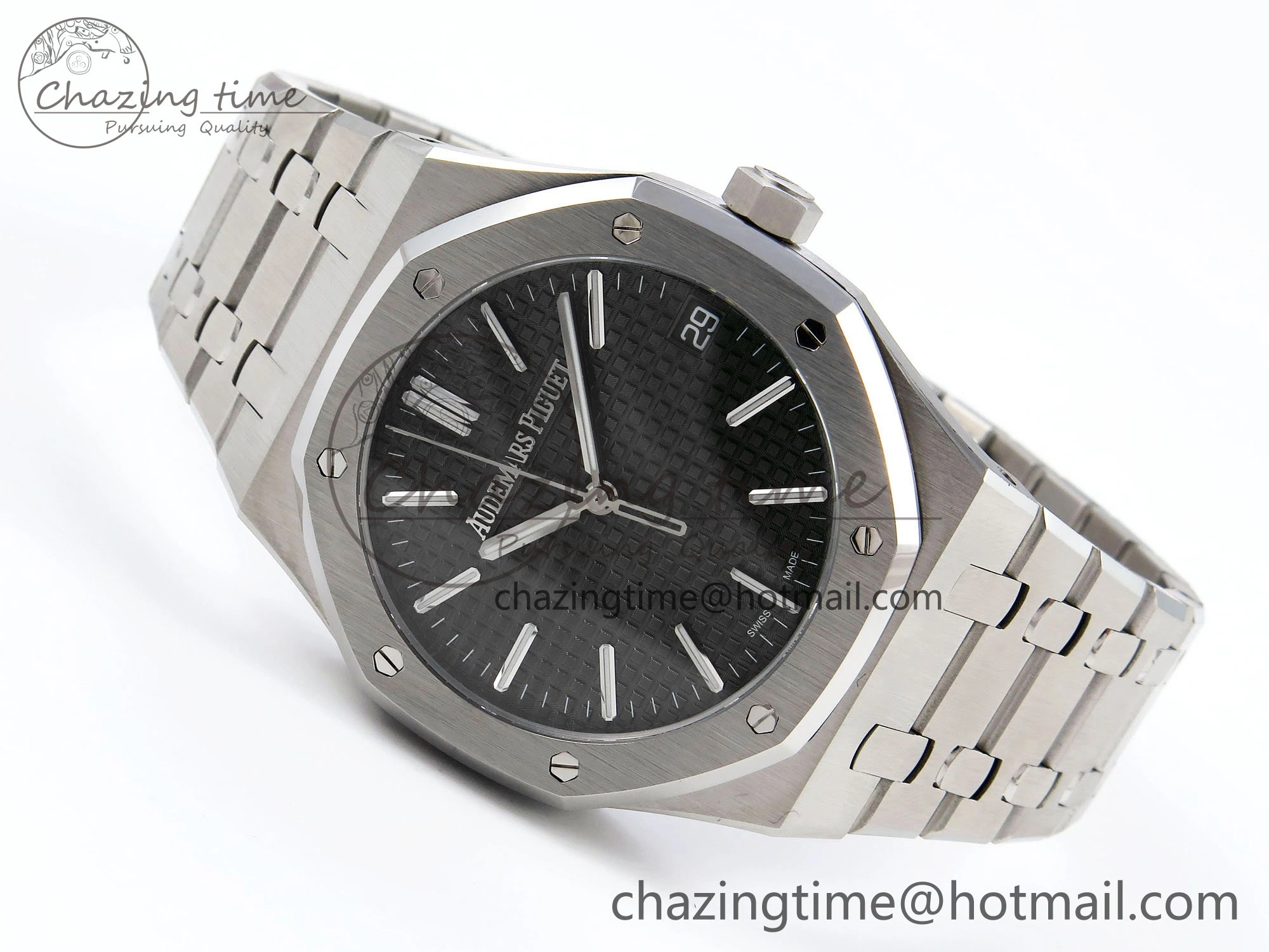 TimelessDesign Royal Oak 41mm 15510 “50th Anniversary” SS SF 1:1 Best Edition Gray Dial on SS Bracelet SA4302 Super Clone 4447