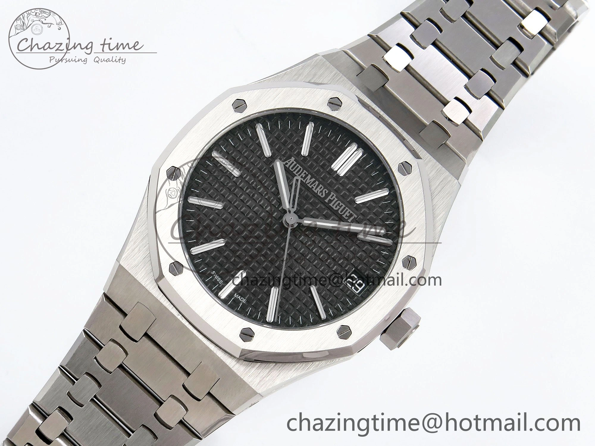TimelessDesign Royal Oak 41mm 15510 “50th Anniversary” SS SF 1:1 Best Edition Gray Dial on SS Bracelet SA4302 Super Clone 4447