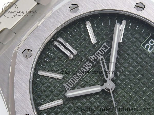 Functional Royal Oak 41mm 15510 “50th Anniversary” SS SF 1:1 Best Edition Green Dial on SS Bracelet SA4302 Super Clone 4445