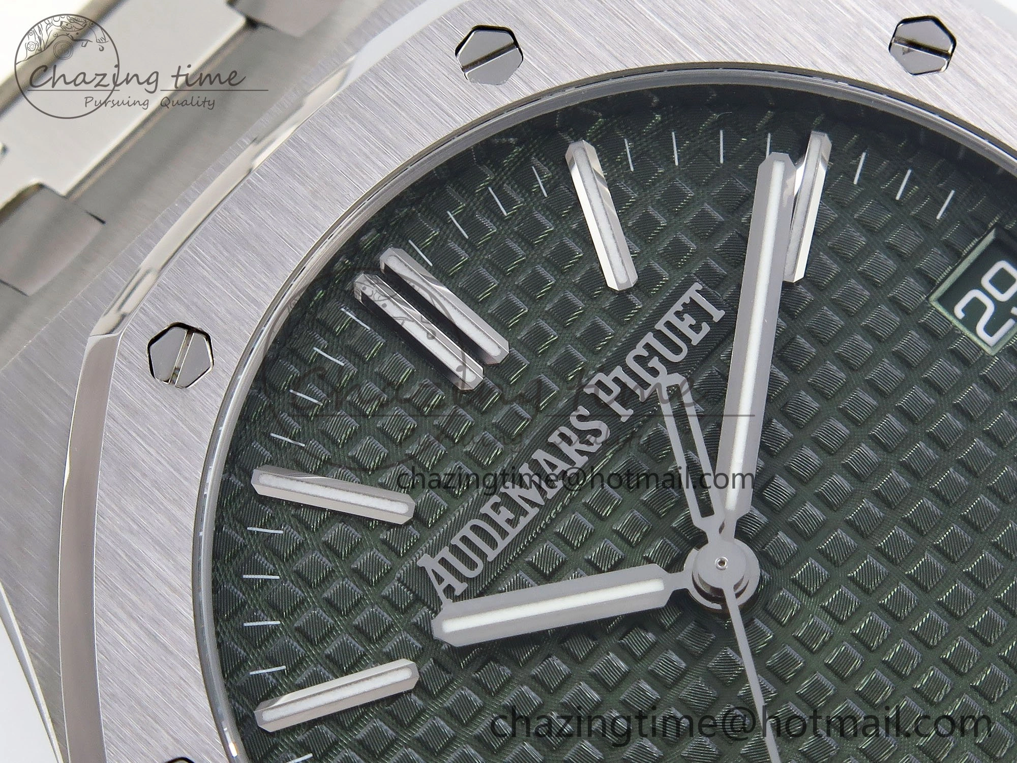 Functional Royal Oak 41mm 15510 “50th Anniversary” SS SF 1:1 Best Edition Green Dial on SS Bracelet SA4302 Super Clone 4445
