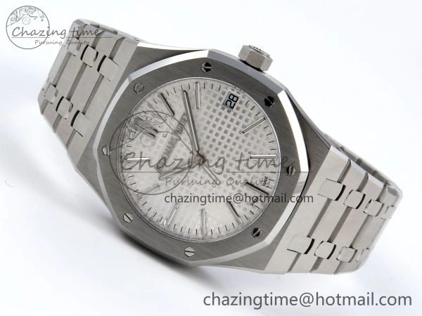 Royal Oak 41mm 15510 “50th Anniversary” SS SF 1:1 Best Edition White Dial on SS Bracelet SA4302 Super Clone Classic 4446