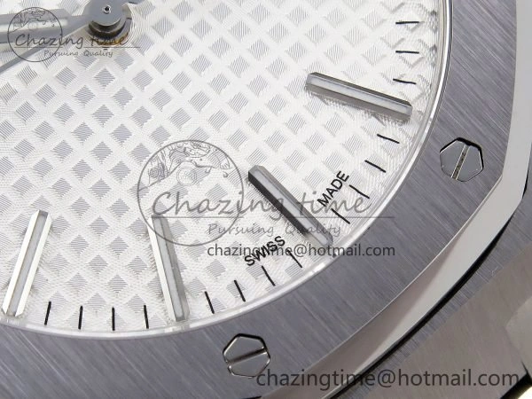 Royal Oak 41mm 15510 “50th Anniversary” SS SF 1:1 Best Edition White Dial on SS Bracelet SA4302 Super Clone Classic 4446