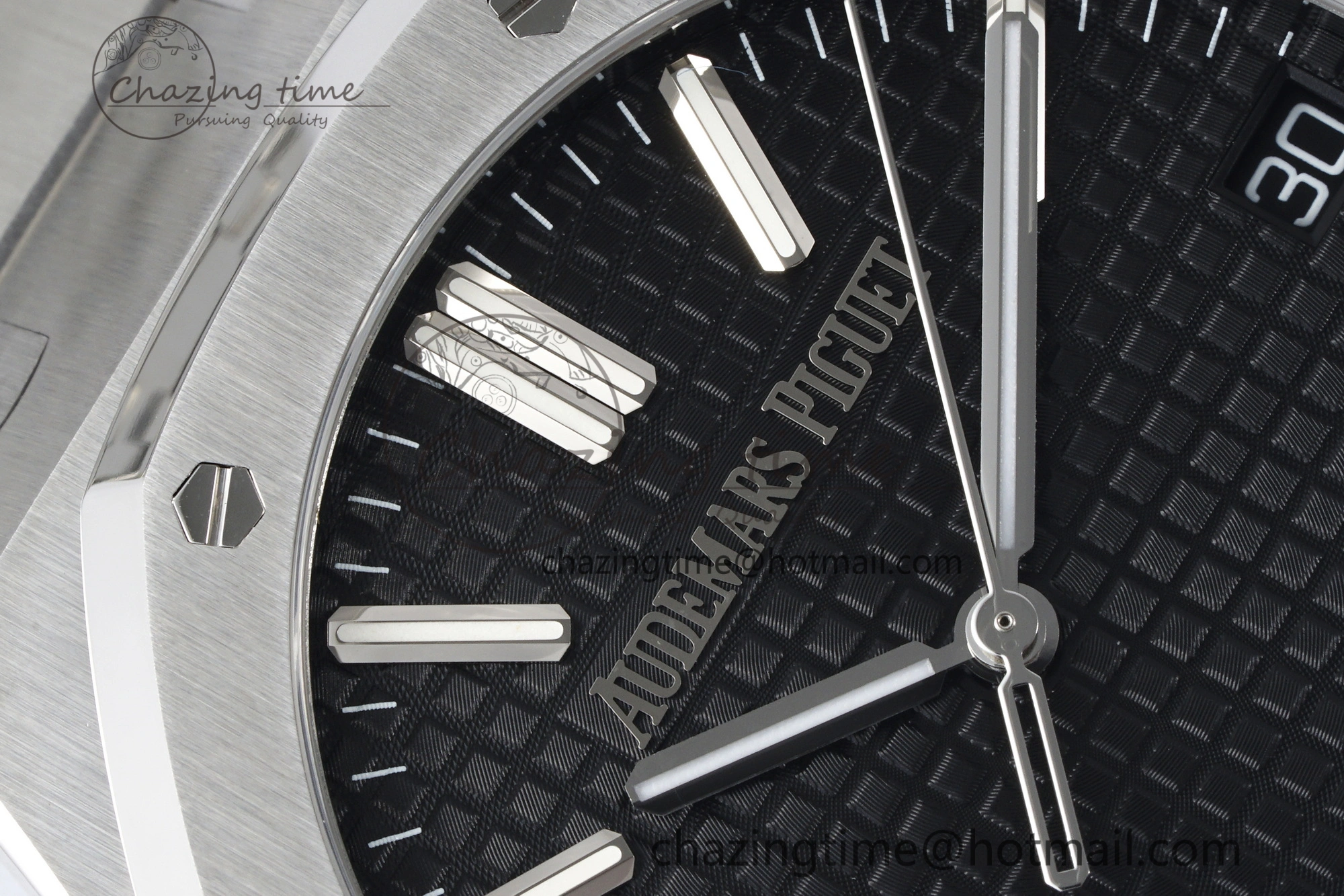 Classic Royal Oak 41mm 15510 “50th Anniversary” SS ZF 1:1 Best Edition Black Textured Dial on SS Bracelet A 4664