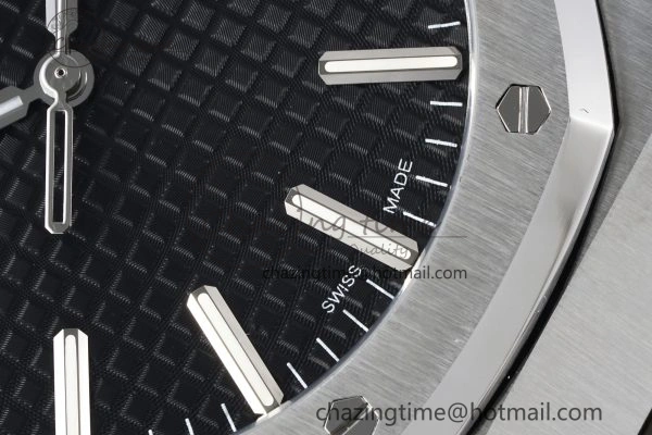 Classic Royal Oak 41mm 15510 “50th Anniversary” SS ZF 1:1 Best Edition Black Textured Dial on SS Bracelet A 4664