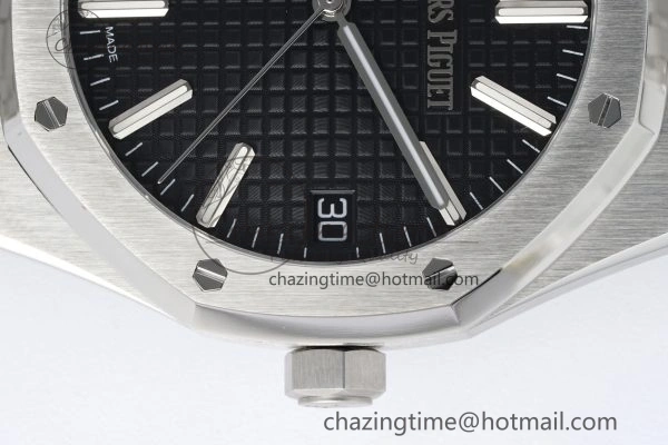 Classic Royal Oak 41mm 15510 “50th Anniversary” SS ZF 1:1 Best Edition Black Textured Dial on SS Bracelet A 4664