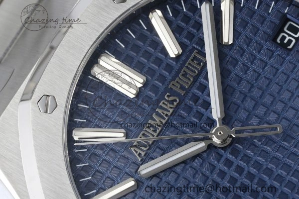 Colorful Royal Oak 41mm 15510 “50th Anniversary” SS ZF 1:1 Best Edition Blue Textured Dial on SS Bracelet A 4662