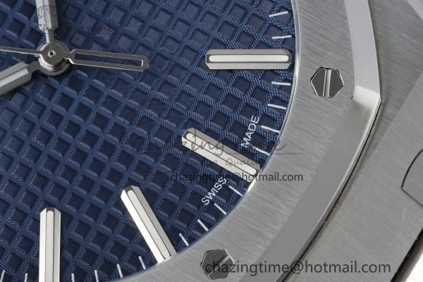 Colorful Royal Oak 41mm 15510 “50th Anniversary” SS ZF 1:1 Best Edition Blue Textured Dial on SS Bracelet A 4662