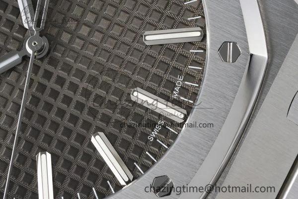 Supportive Royal Oak 41mm 15510 “50th Anniversary” SS ZF 1:1 Best Edition Gray Textured Dial on SS Bracelet A 4660