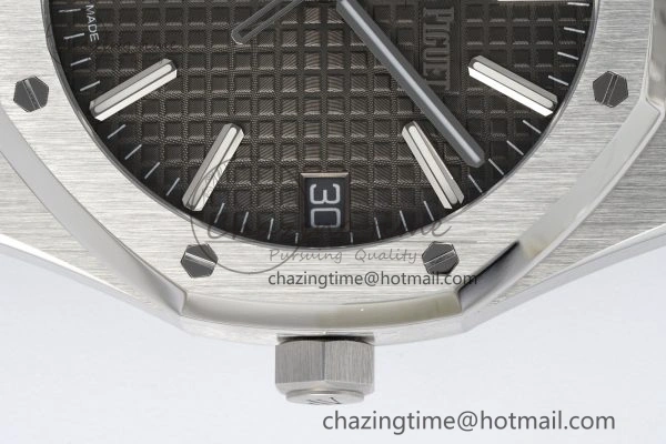 Supportive Royal Oak 41mm 15510 “50th Anniversary” SS ZF 1:1 Best Edition Gray Textured Dial on SS Bracelet A 4660