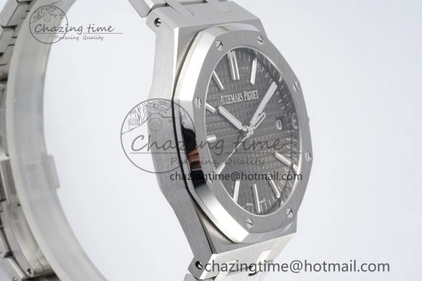 Supportive Royal Oak 41mm 15510 “50th Anniversary” SS ZF 1:1 Best Edition Gray Textured Dial on SS Bracelet A 4660