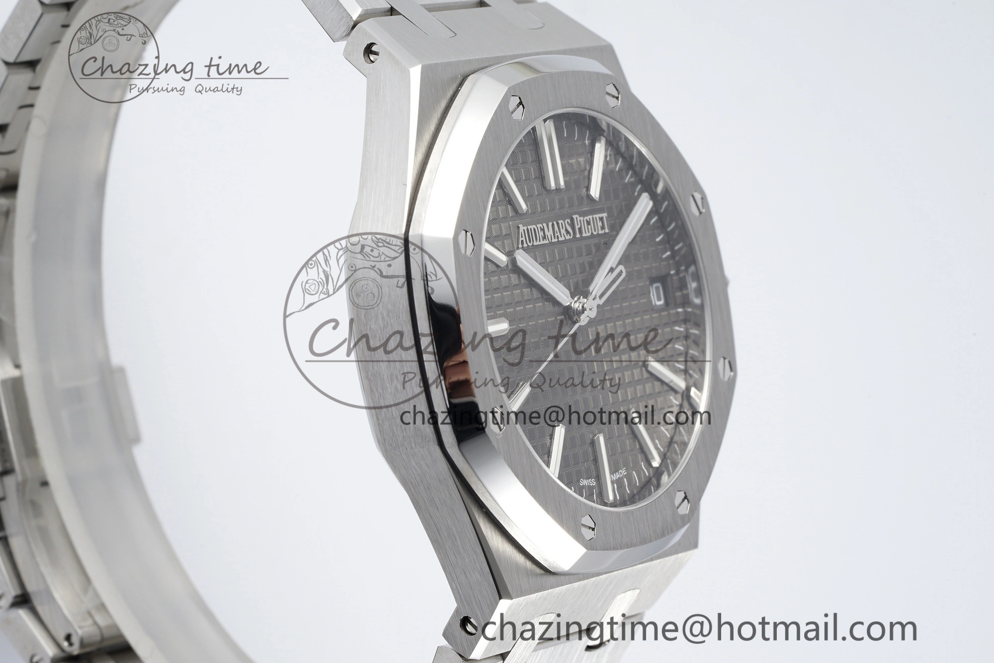 Supportive Royal Oak 41mm 15510 “50th Anniversary” SS ZF 1:1 Best Edition Gray Textured Dial on SS Bracelet A 4660