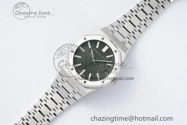 Royal Oak 41mm 15510 “50th Anniversary” SS ZF 1:1 Best Edition Green Textured Dial on SS Bracelet A Efficient 4661