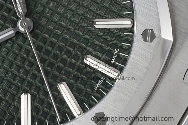 Royal Oak 41mm 15510 “50th Anniversary” SS ZF 1:1 Best Edition Green Textured Dial on SS Bracelet A Efficient 4661