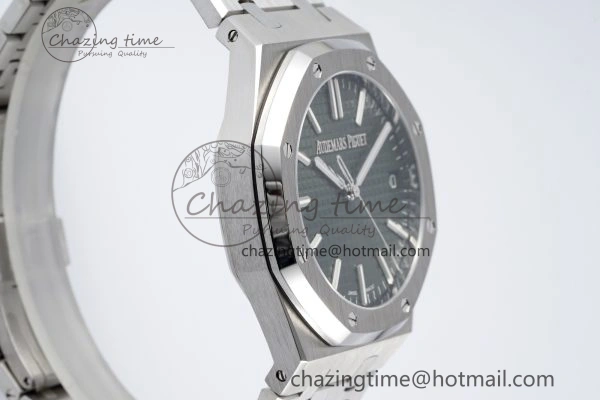 Royal Oak 41mm 15510 “50th Anniversary” SS ZF 1:1 Best Edition Green Textured Dial on SS Bracelet A Efficient 4661