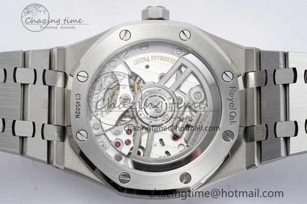 Contemporary Royal Oak 41mm 15510 “50th Anniversary” SS ZF 1:1 Best Edition White Textured Dial on SS Bracelet A 4663