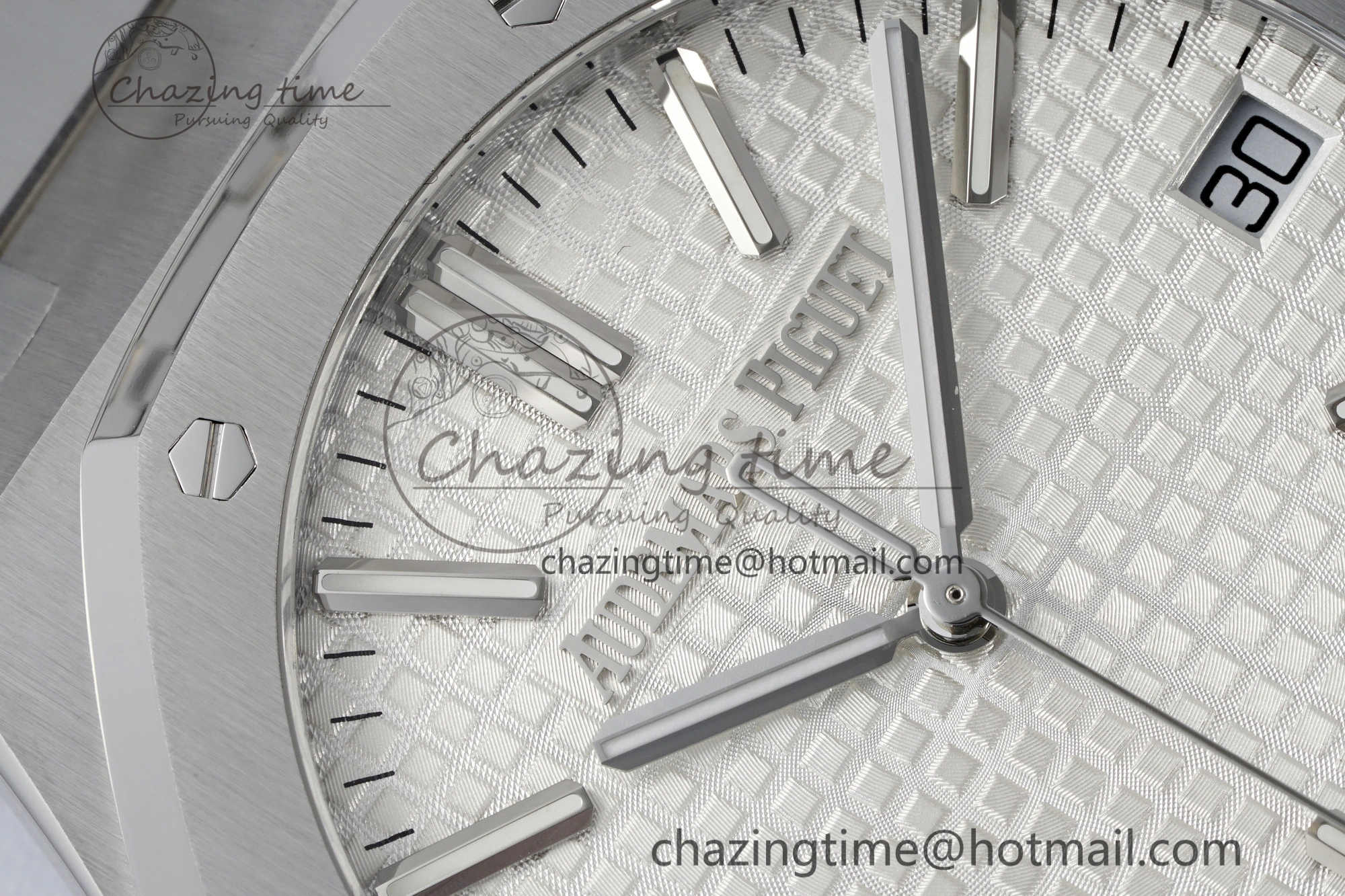 Contemporary Royal Oak 41mm 15510 “50th Anniversary” SS ZF 1:1 Best Edition White Textured Dial on SS Bracelet A 4663