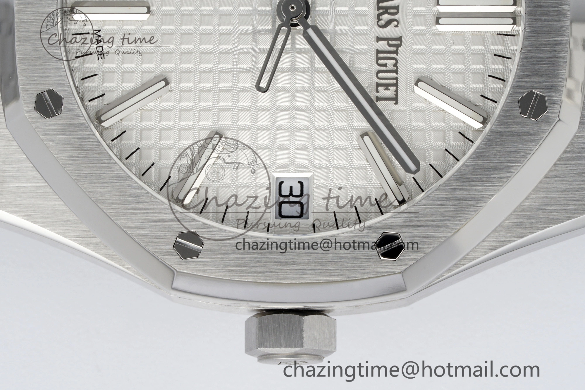 Contemporary Royal Oak 41mm 15510 “50th Anniversary” SS ZF 1:1 Best Edition White Textured Dial on SS Bracelet A 4663