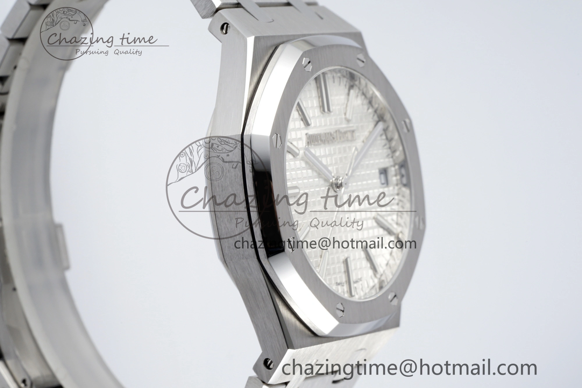 Contemporary Royal Oak 41mm 15510 “50th Anniversary” SS ZF 1:1 Best Edition White Textured Dial on SS Bracelet A 4663